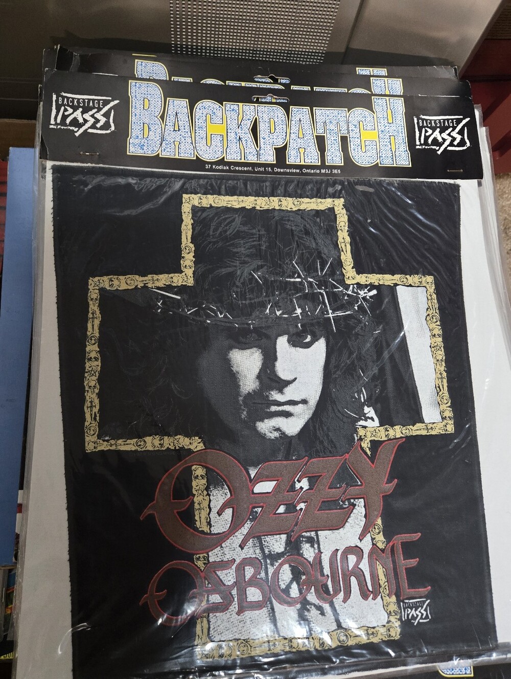 Ozzy Osbourne Black and Gold Wall Patch Battle Jacket Back Patch